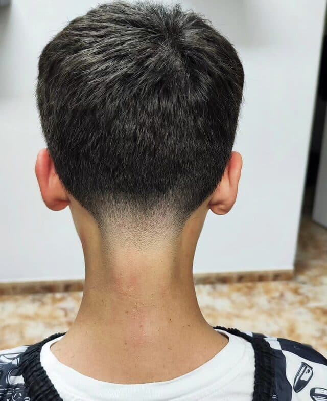 Corte de pelo con degradado, vista trasera